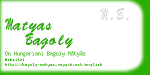 matyas bagoly business card