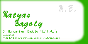 matyas bagoly business card